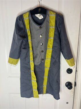 Costume grey overcoat built in vest fancy size Medium Colonial Benjamin Franklin